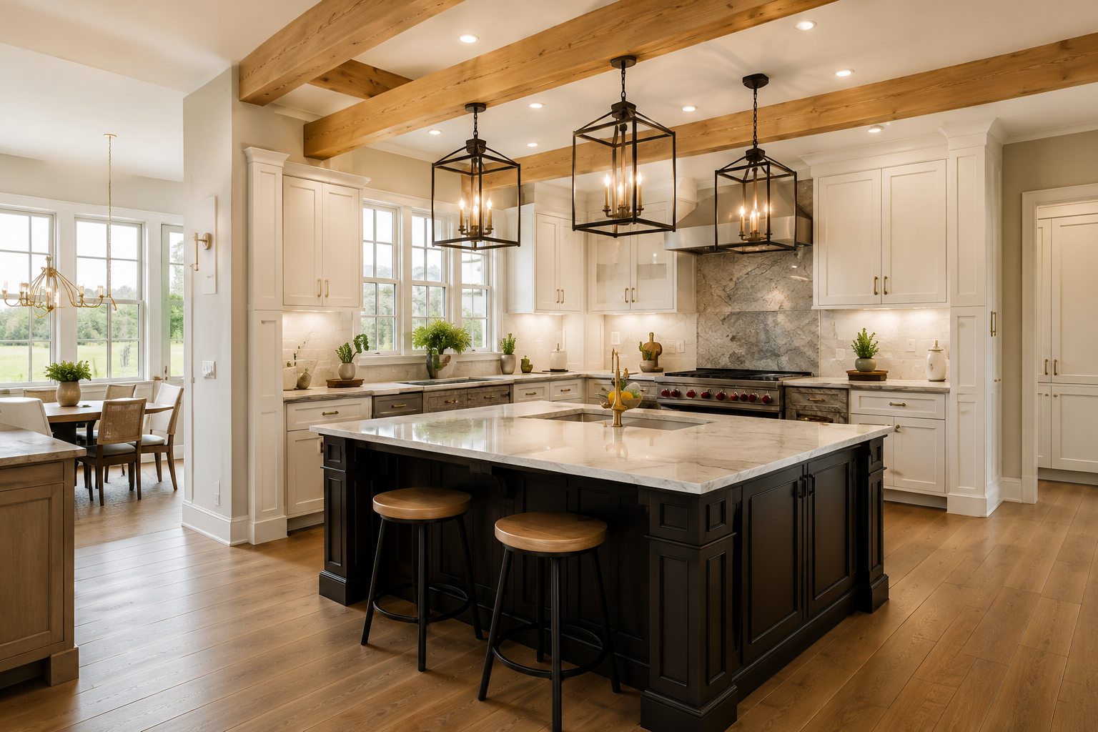 beautiful high end kitchen representing custom home builder near mooresville and concord nc